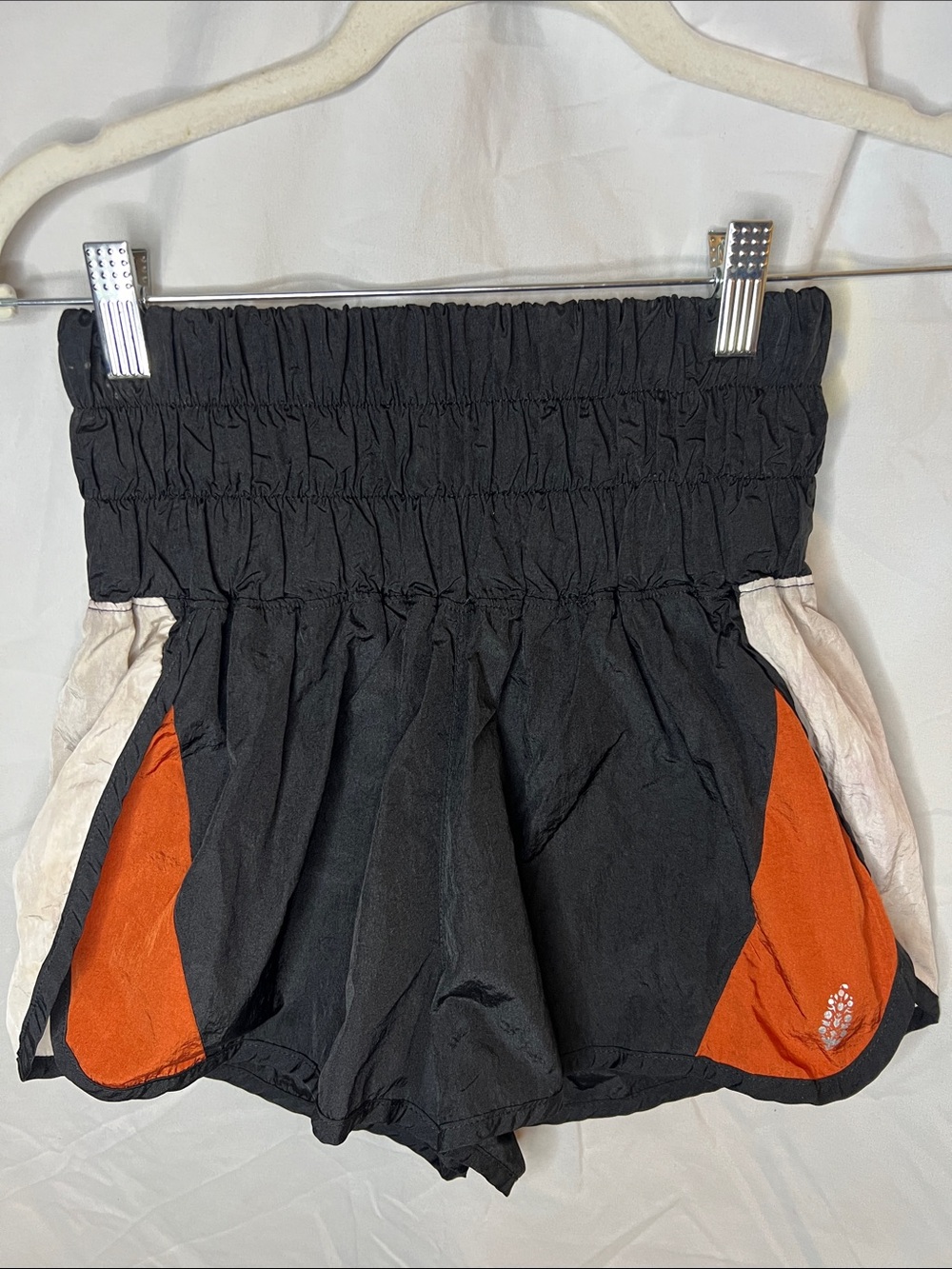 FP Movement by Free People Color-block Smocked Athletic Running Shorts